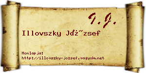 Illovszky József névjegykártya